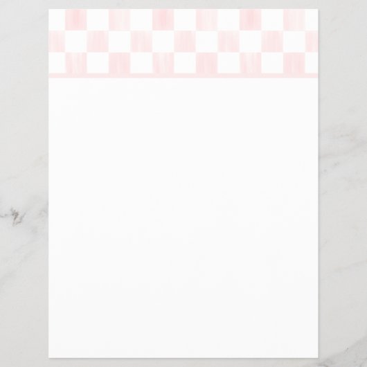 Blank Pink and White Checkerboard Letterhead Flyer (Vorne)