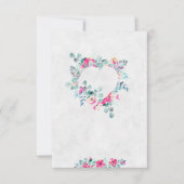 Blank Pink Aquarellherz Hochzeit Einladung (Vorderseite)