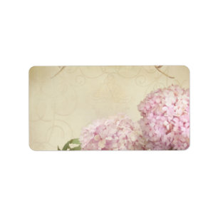 Blank Pink Hydrangea Hochzeit drucken Sie sich sel Adressaufkleber