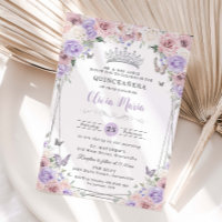 Blank Pink Lilac Weiße Blütensilber Quinceañera