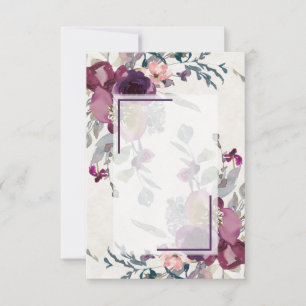 Blank Pink und bordeauxrot Blumenzwiebeln Hochzeit Einladung