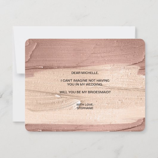 Blank Pink wird meine Einladung sein (Rückseite)