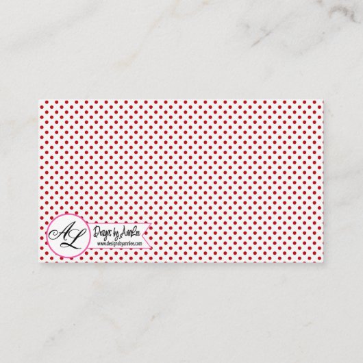 Blank Platzkarten ReindeChristmas XMAS Polka Do (Rückseite)