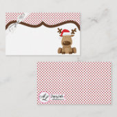 Blank Platzkarten ReindeChristmas XMAS Polka Do (Vorne/Hinten)