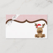 Blank Platzkarten ReindeChristmas XMAS Polka Do (Vorderseite)