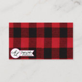 Blank Platzkarten Roter Karierter Bär (Rückseite)