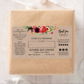 Blank Rectangle Kraft Soy Candle Labels (Insitu)