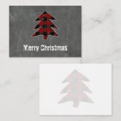 Blank Red Buffalo Kariert frohe Weihnachten Vielen Mitteilungskarte (Vorne/Hinten)