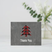 Blank Red Buffalo Karierten Weihnachten Dankeschön (Stehend Vorderseite)