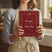 Blank Red Cookbook Write Your Own Favorite Recipe Notizblock