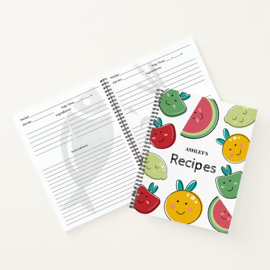 Blank Rezept Buch zu schreiben in Sommer Frucht Mu (Innenseite)