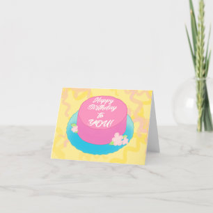 Blank rosa Cake Geburtstagskarte Dankeskarte