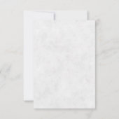Blank Rosa und blaue Blütenhochzeit Einladung (Rückseite)