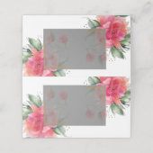 Blank Rose Garden Budget Hochzeit Platzkarte (Außenseite Aufgefaltet)