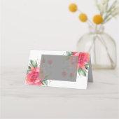 Blank Rose Garden Budget Hochzeit Platzkarte (Rückseite)