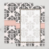 Blank Rosé und Schwarz Damast (Vorne/Hinten)