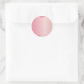 Blank Roségold-Logo mit eigenem Text Monogramm Nam Runder Aufkleber (Tasche)