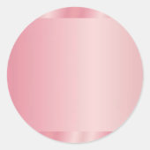 Blank Roségold-Logo mit eigenem Text Monogramm Nam Runder Aufkleber (Vorderseite)