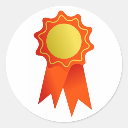 Blank Rosette Runder Aufkleber (Vorderseite)