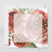 Blank Rote Rose und Goldhochzeit Einladung (Vorderseite)