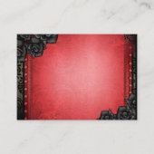 BLANK Rote und schwarz-gotische Sitzkarten 3.5x2.5 Platzkarte (Vorderseite)