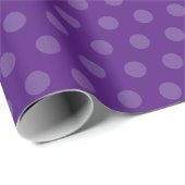 Blank Royal Lila Vintag Classic Polka Dots Geschenkpapier (Rolleneckpunkt)