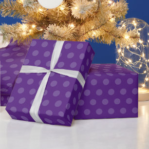 Blank Royal Purple Vintage Klassiker Punkte Geschenkpapier