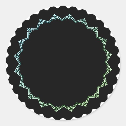 Blank Runde elegante schwarz-weiße Spice-Jar-Label Runder Aufkleber (Vorderseite)