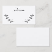 Blank Rustic Laurels Kraft Paper Wedding Platzkarte (Vorne/Hinten)