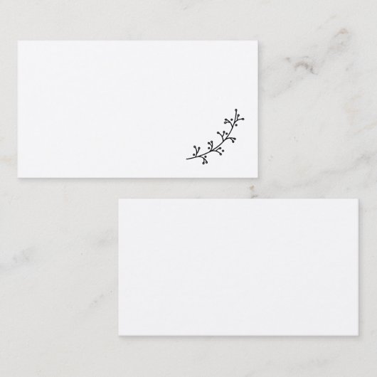 Blank Rustic Laurels Wedding Platzkarte (Vorne/Hinten)