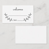 Blank Rustic Laurels Wedding Platzkarte (Vorne/Hinten)