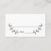 Blank Rustic Laurels Wedding Platzkarte (Vorderseite)