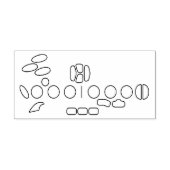 Blank Saxophon Fingering Gummistempel (Prägung)