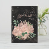 Blank Schwarz Pink Satin Blüte Blüte Wohlbefinden Ankündigung (Stehend Vorderseite)