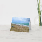 Blank Seagull Beach Card Dankeskarte (Vorderseite)