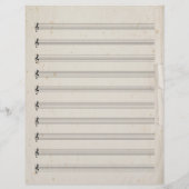 Blank Sheet Music 10 Stave Antique Torn Paper (Rückseite)