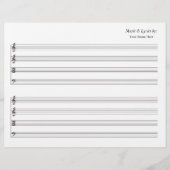 Blank Sheet Music 4 Stave String Quartett (Vorderseite)