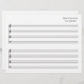 Blank Sheet Music 4 Stave String Quartett (Vorne/Hinten)