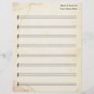 Blank Sheet Music 8 Stadium Altes Papier