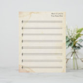 Blank Sheet Music 8 Stadium Altes Papier (Stehend Vorderseite)