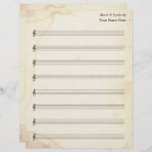 Blank Sheet Music 8 Stadium Altes Papier (Vorne/Hinten)