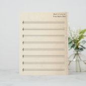 Blank Sheet Music 8 Stadium Vintage Alte Buchseite (Stehend Vorderseite)
