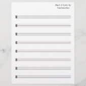 Blank Sheet Music 8 Stave Alto (Vorderseite)