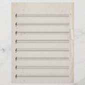 Blank Sheet Music 8 Stave Antique Torrent Paper (Rückseite)