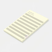 Blank Sheet Music 8 Staves Post-it Klebezettel (angewinkelt)