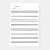 Blank Sheet Music 8 Staves Post-it Klebezettel (Vorderseite)