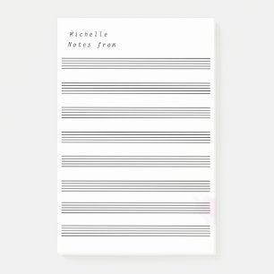 Blank Sheet Music 8 Staves Post-it Klebezettel
