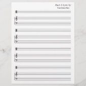 Blank Sheet Music Alto und Piano (Vorderseite)