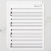 Blank Sheet Music Alto und Piano (Vorne/Hinten)