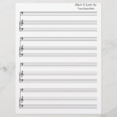 Blank Sheet Music Bass Clef (Vorderseite)